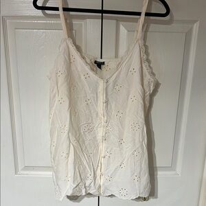 Torrid Cream Buttoned Camisole Top